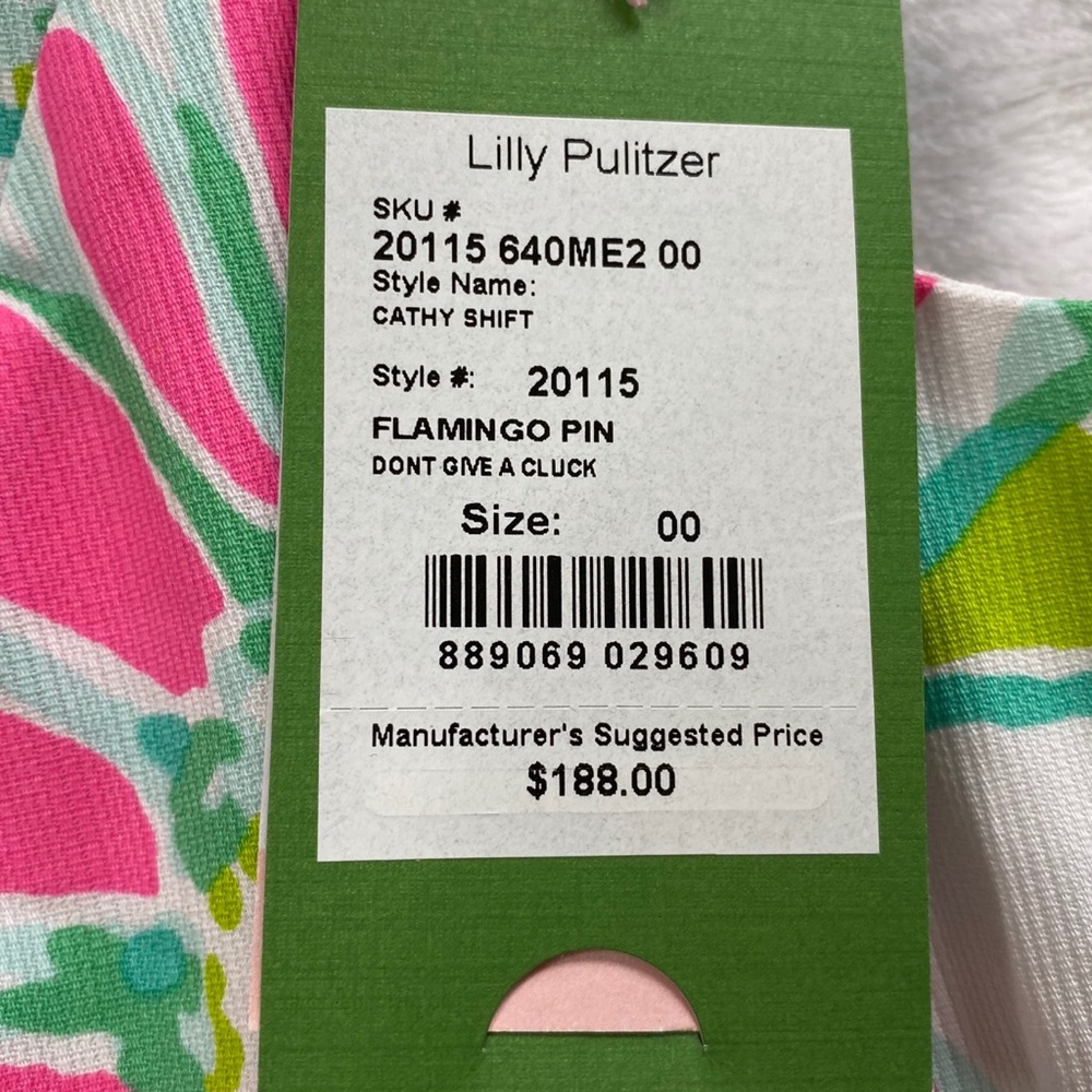 Nwt Lilly Pulitzer Cathy Shift Flamingo Pink Sz 00 - image 4